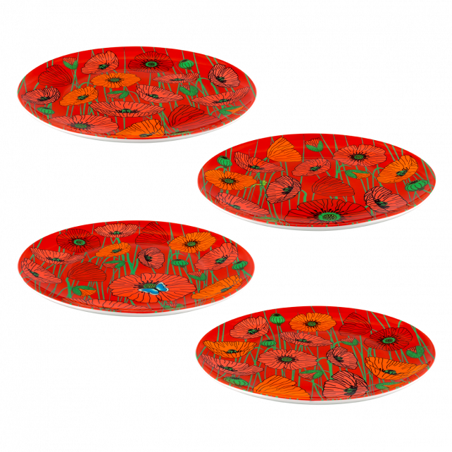 Set di 4 Piatti - Dessert coloré