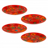 Satz mit 4 Platten - Dessert coloré