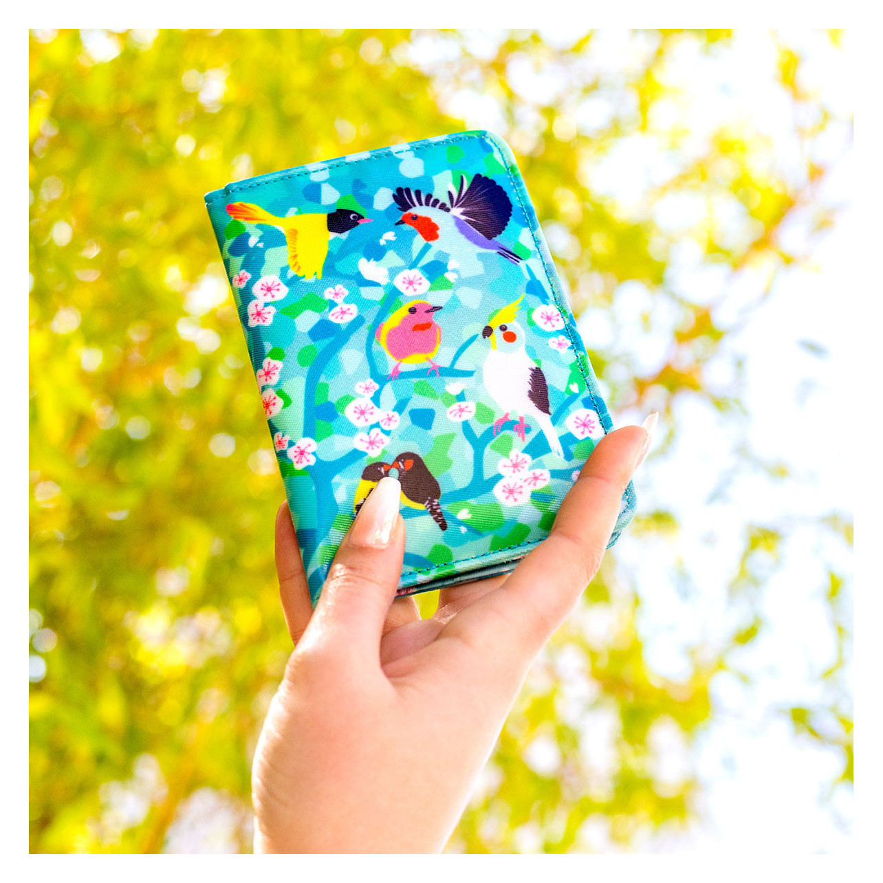 Protège passeport, étui en PVC turquoise design - ON RANGE TOUT