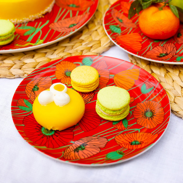 Set of 4 Plates - Dessert coloré