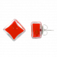29101 - Stud earrings - Carré Milk - Rouge clair