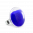 29064 - Bague en verre soufflée - Galet Medium Billes - Bleu Foncé