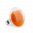 29064 - Bague en verre soufflée - Galet Medium Billes - Orange