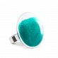 29064 - Anillo de vidrio soplado - Galet Medium Billes - Turquoise