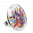 28818 - Bague en verre soufflée - Cachou Giga Billes - Multicolore