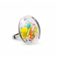 28836 - Glass ring - Cachou Mini Billes - Perles Printemps