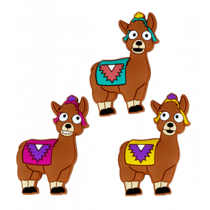 Set of 3 magnets - Happy