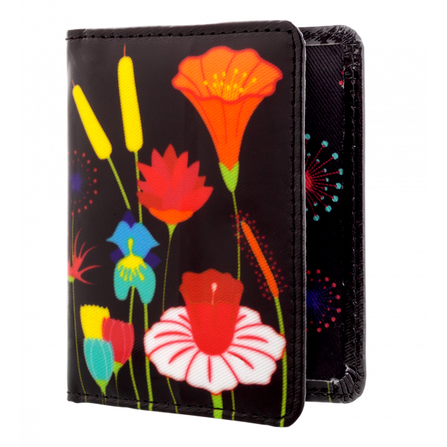 Porte cartes de fidelite original design ch. voyage Jardin Fleuri Pylones