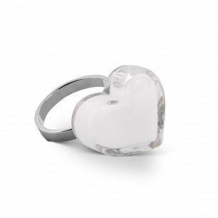 Glass ring - Coeur Nano Milk