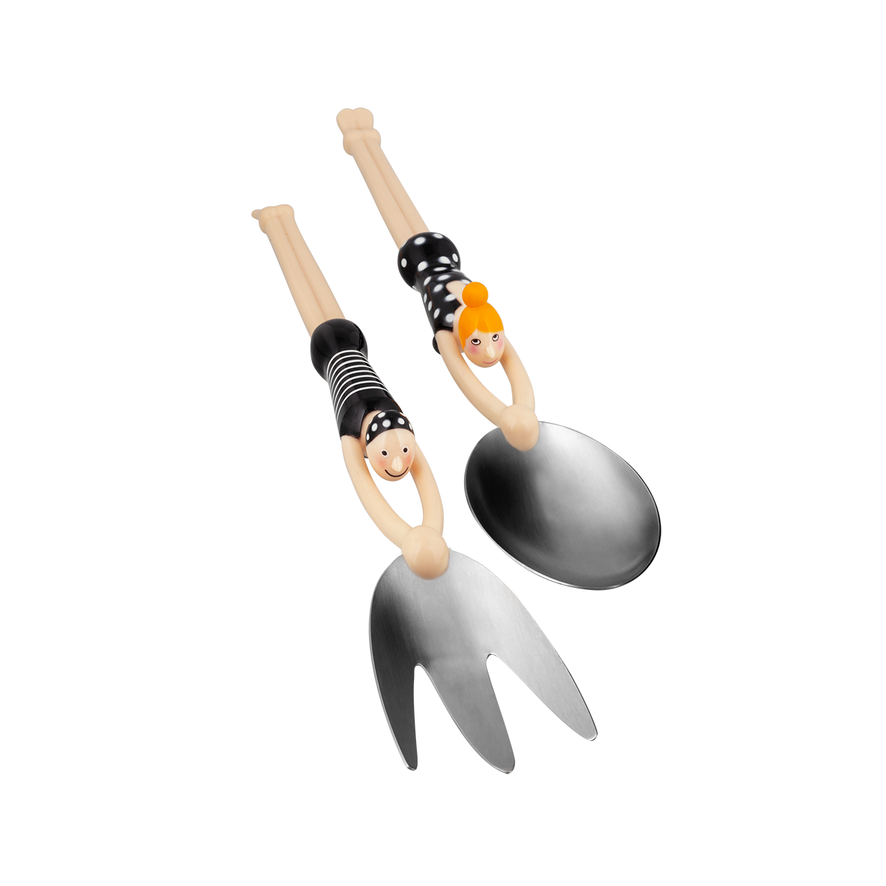 Salad servers design original Quelle Salade Black Pylones