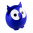 25083 - Brillenhalter - Owl - Bleu Foncé