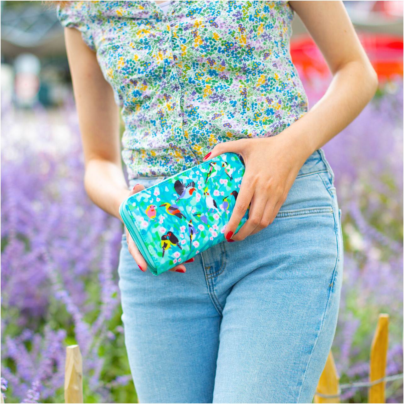 Portefeuille De Voyage Zoppen Pour Femme - Rose, Style Wristlet