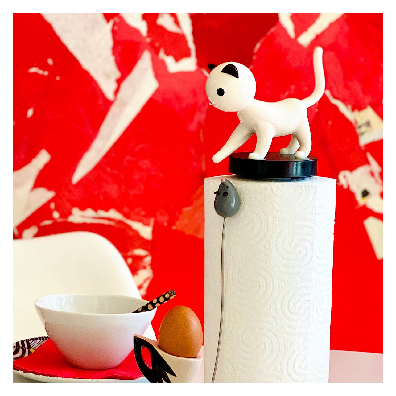 Kitchen roll dispenser Charoule White Pylones