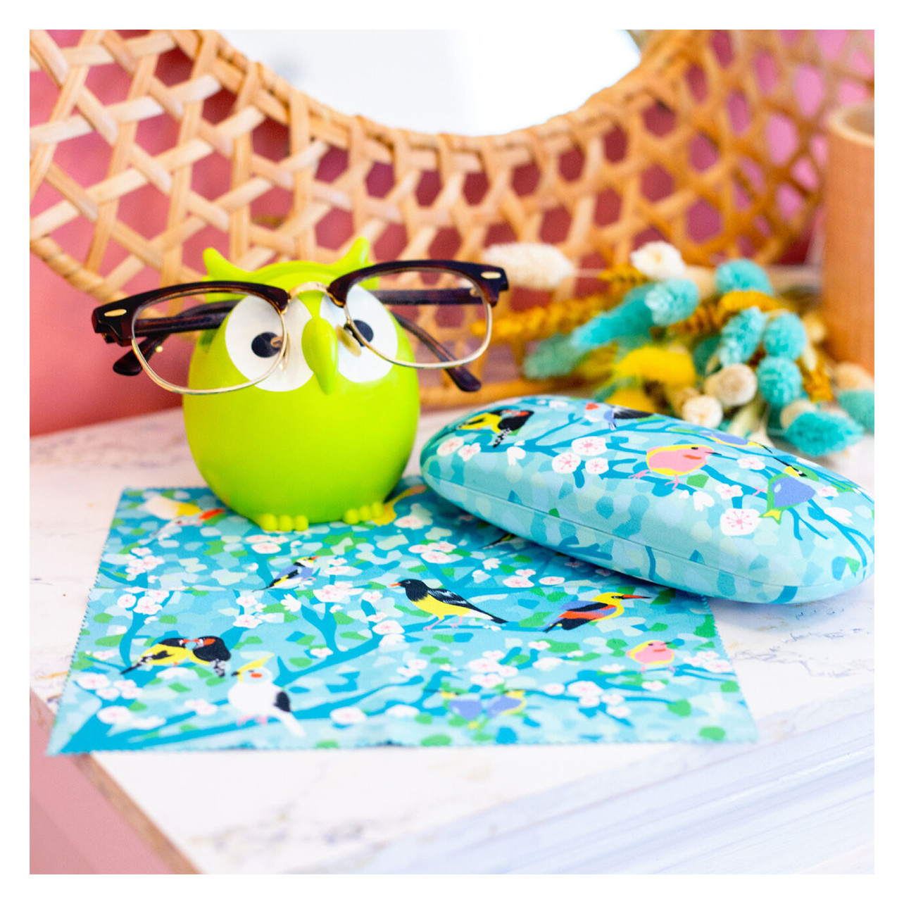 Glasses holder Owl Pylones Green Pylones