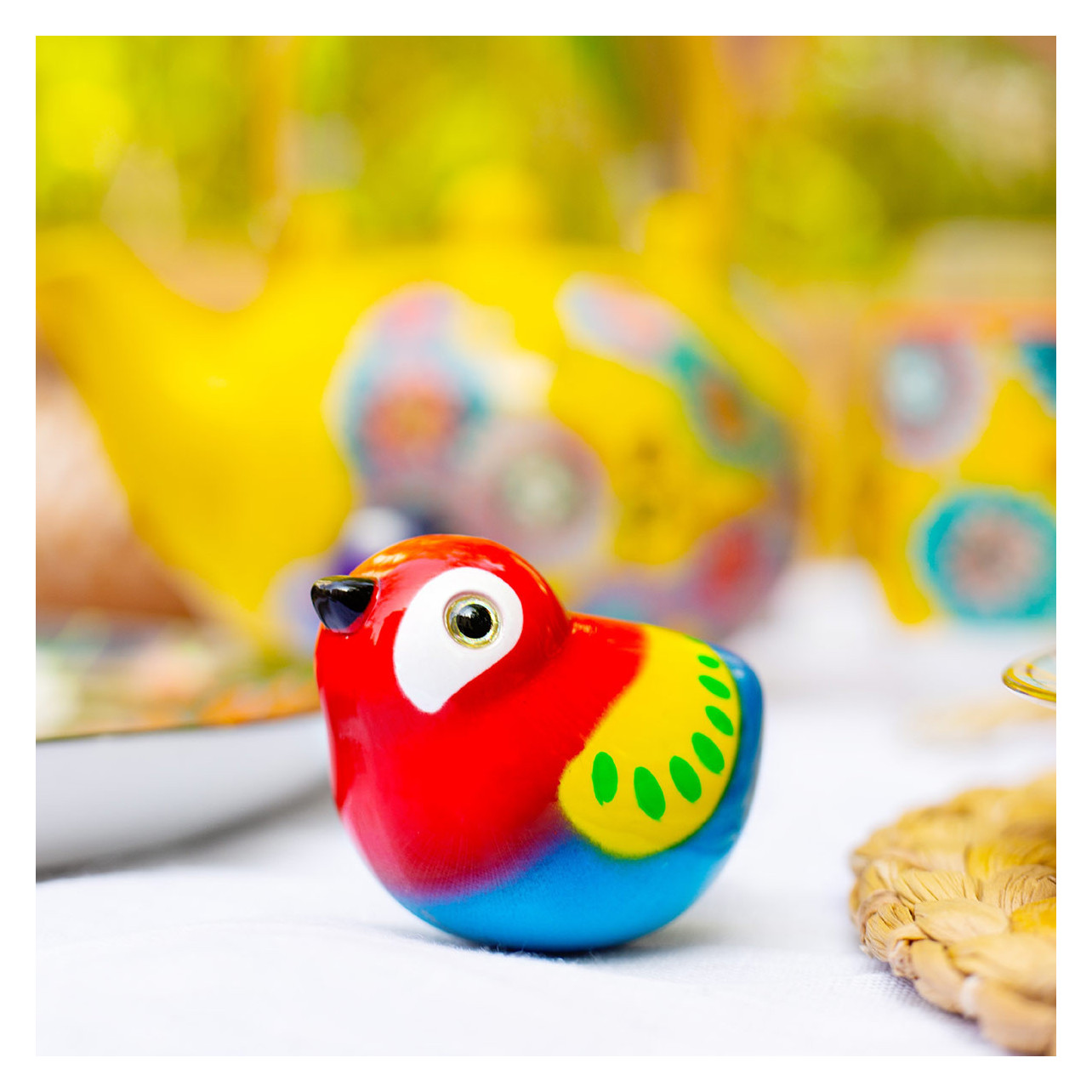 Magnetic bird for paperclips - Piu Piu - Scarlet Macaw - Pylones