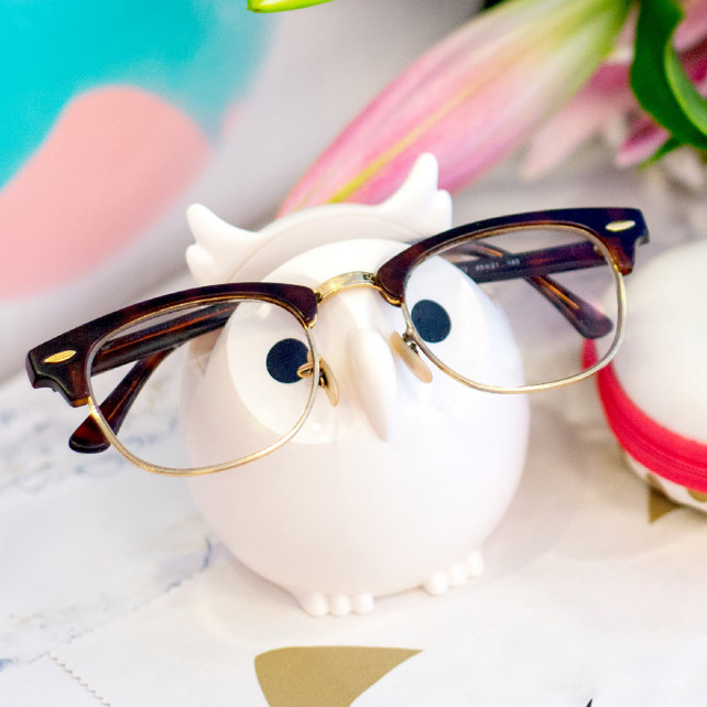 Repose lunettes / porte lunette Original - Owl - PYLONES - Bleu