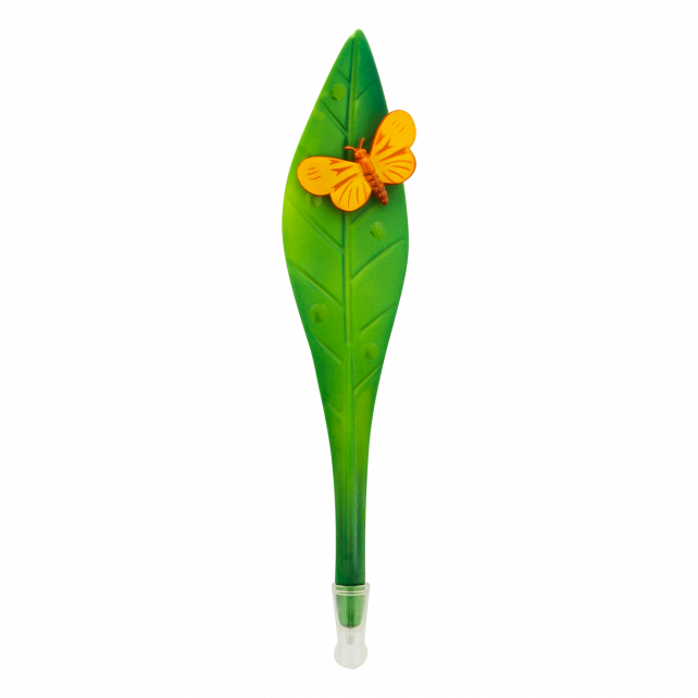 Kugelschreiber - Grünes Blatt - Papilion - Pylones