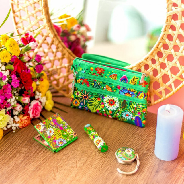 Pouch with 3 Zips Zip It Songe De Printemps Pylones