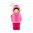 38828 - Ventilateur de poche rechargeable - Eskimo 2 - Fille Rose