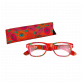 30329 - Glasses - Lunettes X4 Carrées 300 - Coquelicots