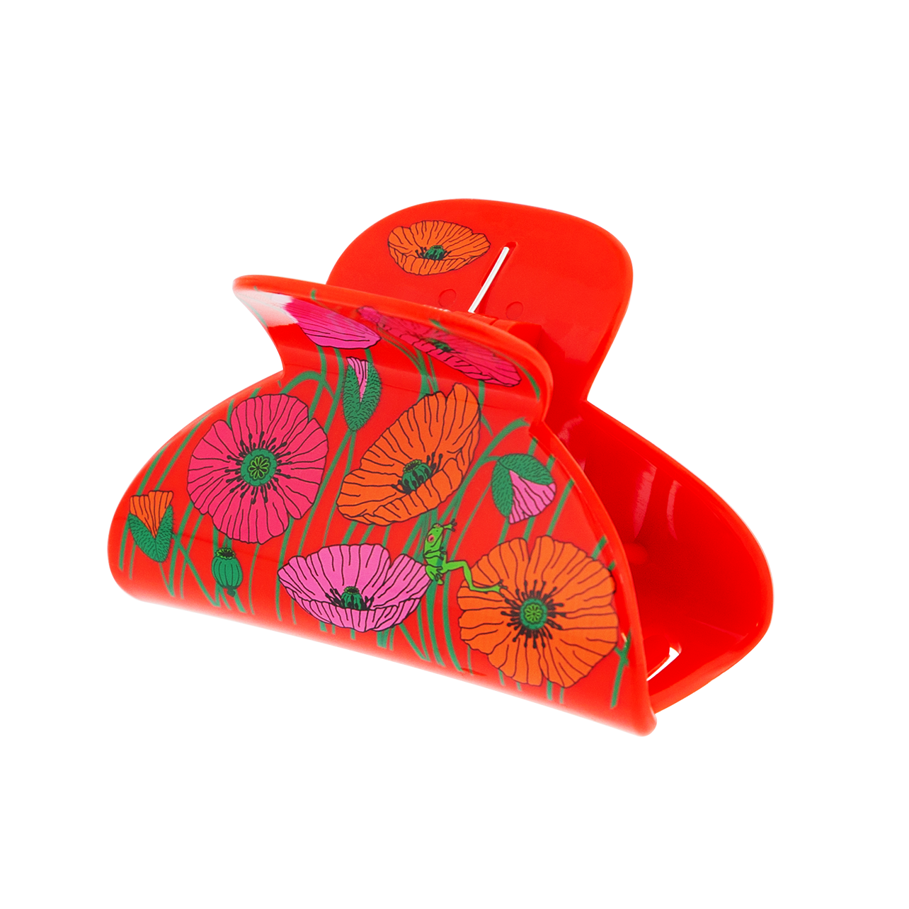 Crab hair clips Ladyclip Large Coquelicots Pylones