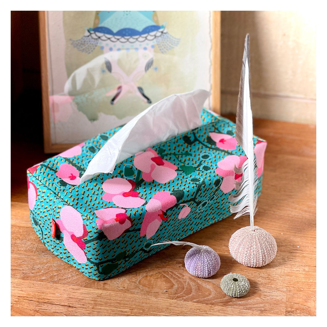 Handmade tissue outlet box holder