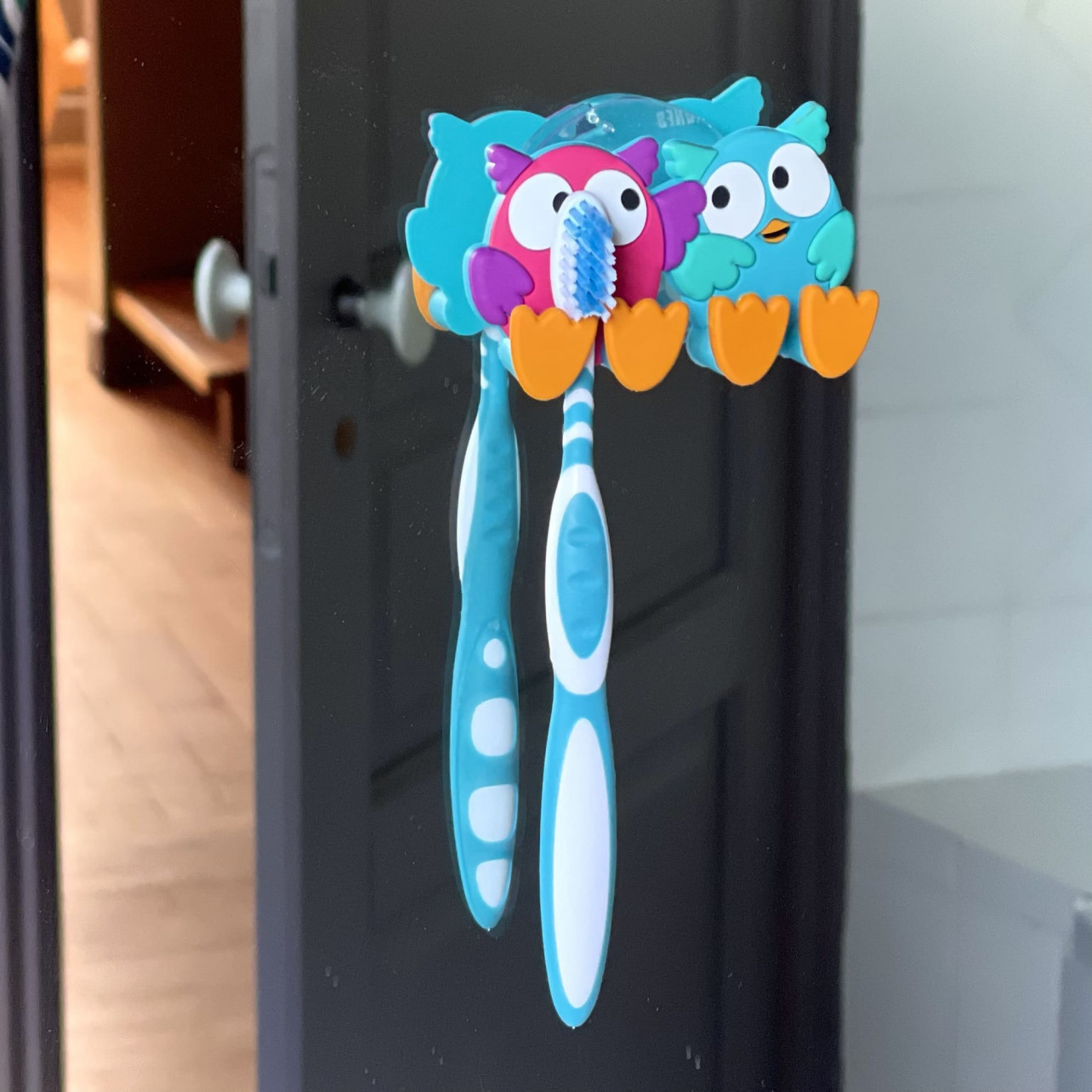 Porta spazzolino da denti a forma di animale dei cartoni animati, set