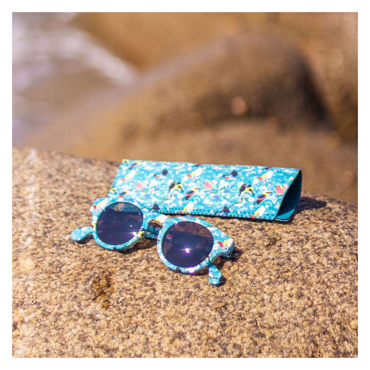 Lunettes De Soleil Rondes à Fleurs Pour Enfants - Acrylique/polycarbonate, Branches 11,4 Cm - Accessoire Fête, Plage, Décoration