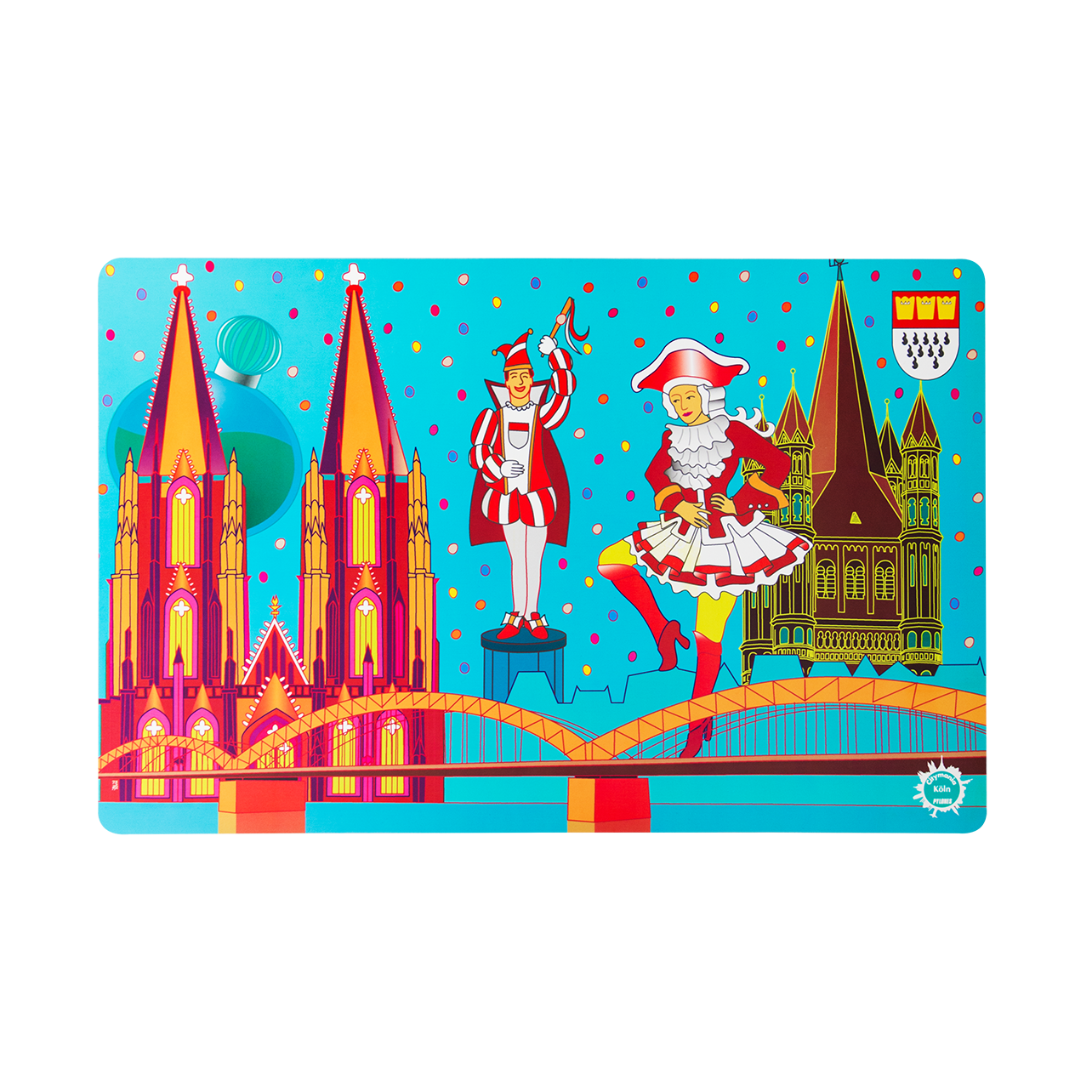 Table mat Set my city Köln Pylones