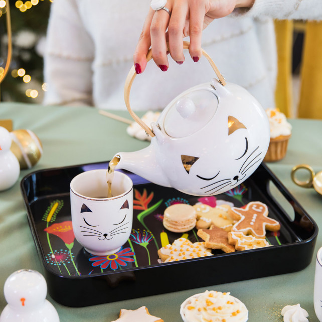 Tasse à thé japonaise en céramique avec infuseur, tasse à thé avec cou