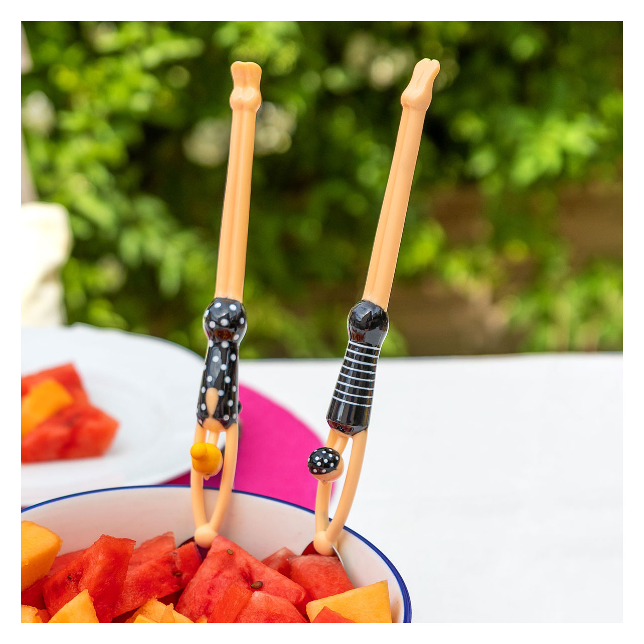 Couverts a salade en corne , vintage