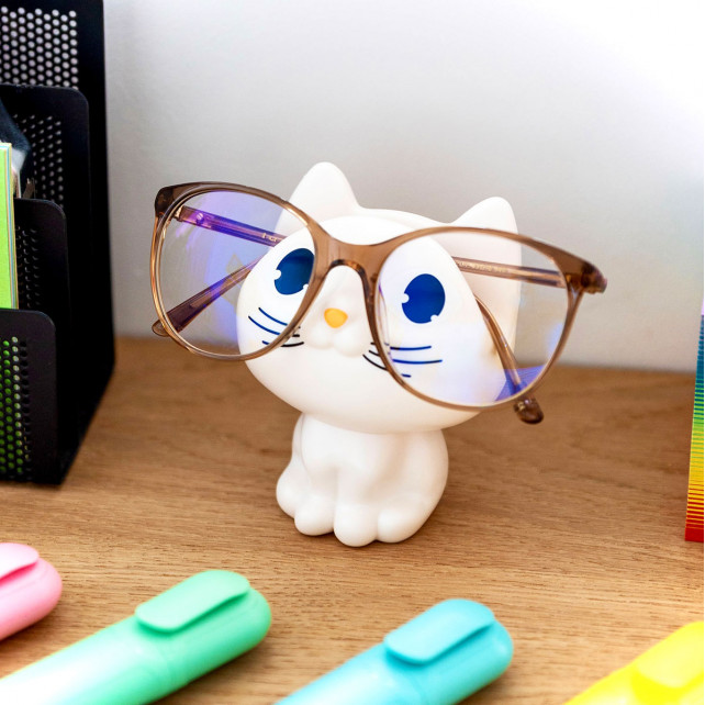 Monture de Lunettes en Forme de Chat Support de lunettes Original  Porte-Lunette en Fer Sculpté à la Main Repose Lunettes Accessoires de  Bureau Gadgets