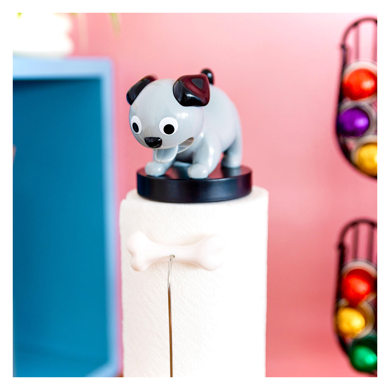 Kitchen roll dispenser Clean'up Grey Pylones