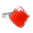 30710 - Anello in vetro - Losange Nano Milk - Rouge clair