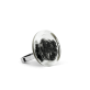 31367 - Anillo de vidrio soplado - Cachou Mini Paillettes - Noir