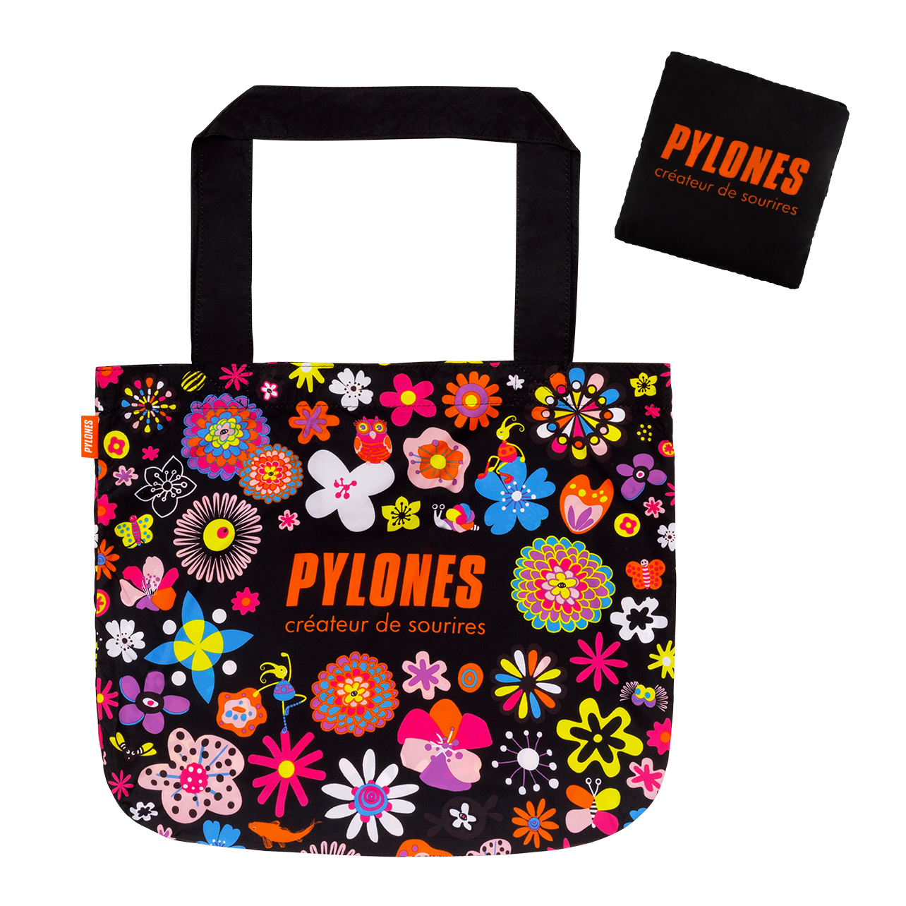 Einkaufsbeutel 35 ans Pylones Shopping Pylones Schwarz 2 Pylones