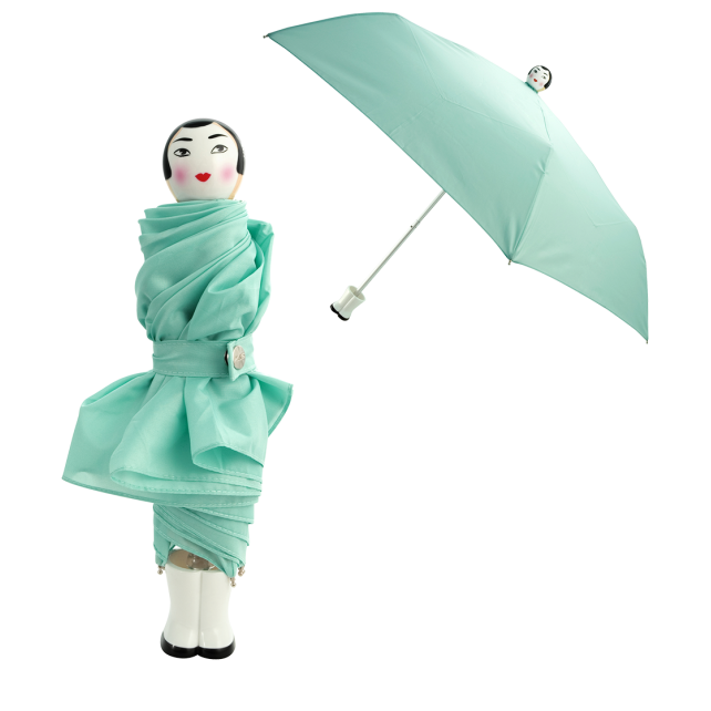 Compact umbrella Rain Parade Light Blue Pylones