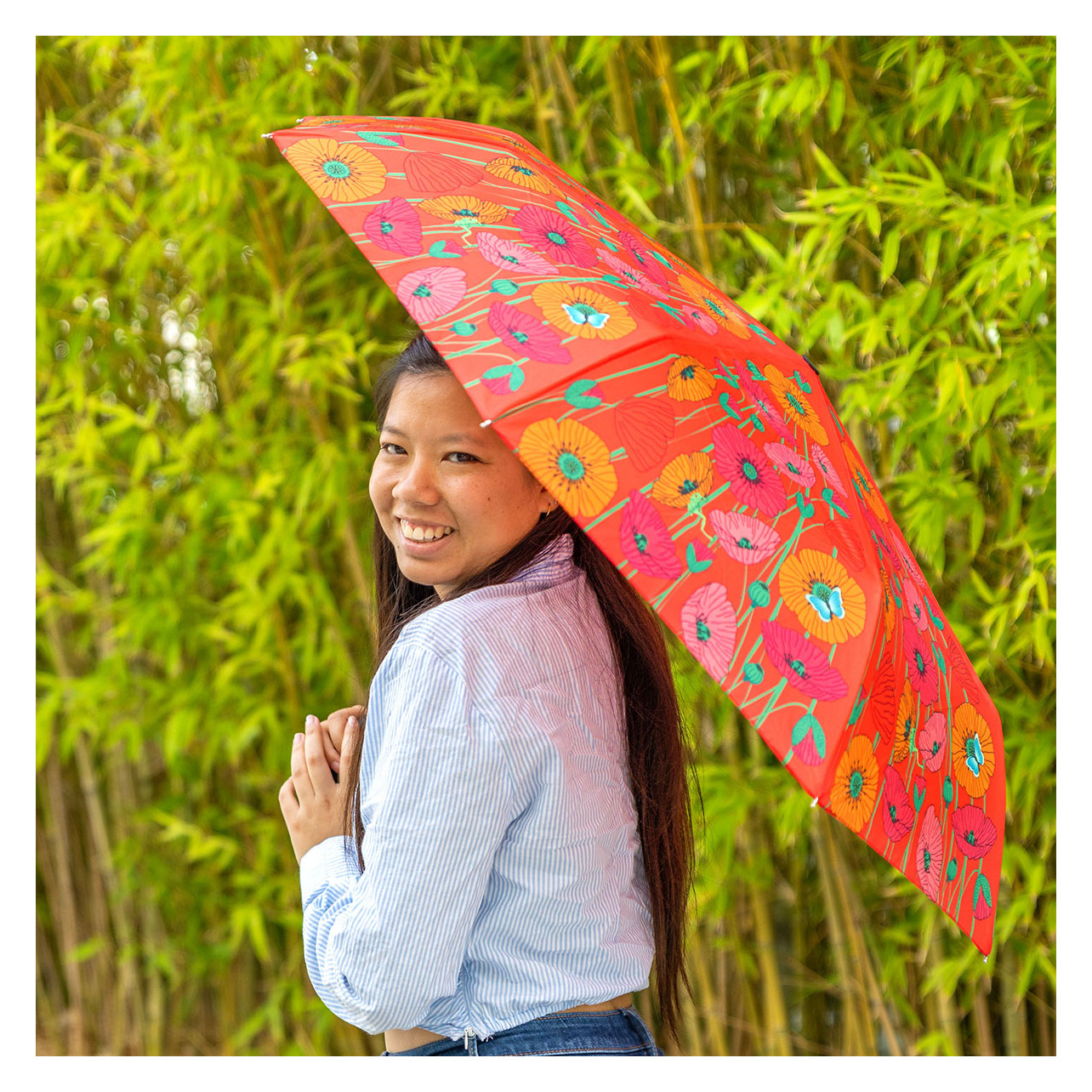 Umbrella Parapli Coquelicots Pylones