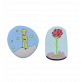33073 - Set of 2 magnets - The Little Prince - Rose