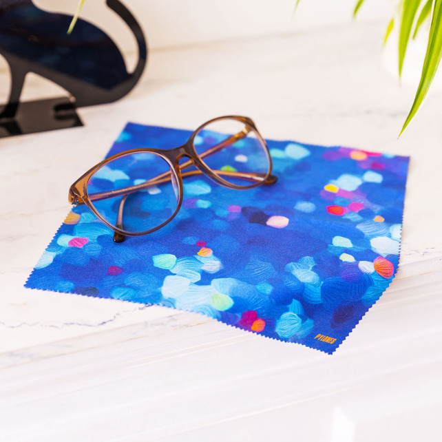 Tissu microfibre pour lunettes - Belle Vue - Blue Palette - Pylones