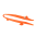 26705 - Petite pince à servir - Mini Croc\' - Orange