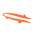 26705 - Small serving tongs - Mini Croc\' - Orange