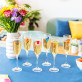 Set of 6 Champagne glasses - Champ de fleurs