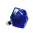 39643 - Bague en verre soufflée - Energie Medium transparent - Bleu Foncé