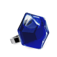 39643 - Anello in vetro - Energie Medium transparent - Bleu Foncé