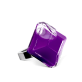 39614 - Anillo de vidrio soplado - Gaia Medium Milk - Violet foncé