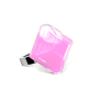 39614 - Anello in vetro - Gaia Medium Milk - Bubble Gum
