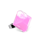 39614 - Bague en verre soufflée - Gaia Medium Milk - Bubble Gum