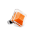 39652 - Bague en verre soufflée - Gaia Medium Billes - Orange