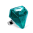 39663 - Bague en verre soufflée - Diamant Medium transparent - Turquoise